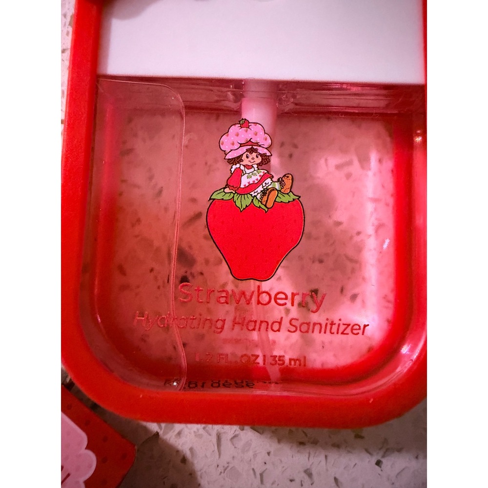 Strawberry Shortcake Hydrating Hand Sanitizer Spray Red Silicone Case Keychain - Picture 2 of 4